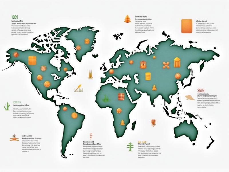 A modern infographic with icons representing global health risks, agricultural economics, and food safety regulations, using a color palette of blue, green, and orange, with clean lines and data visualizations on a white background.